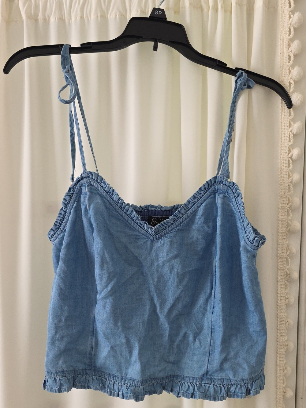 Jessica Simpson Light Blue Denim-Style Tie-Strap Camisole